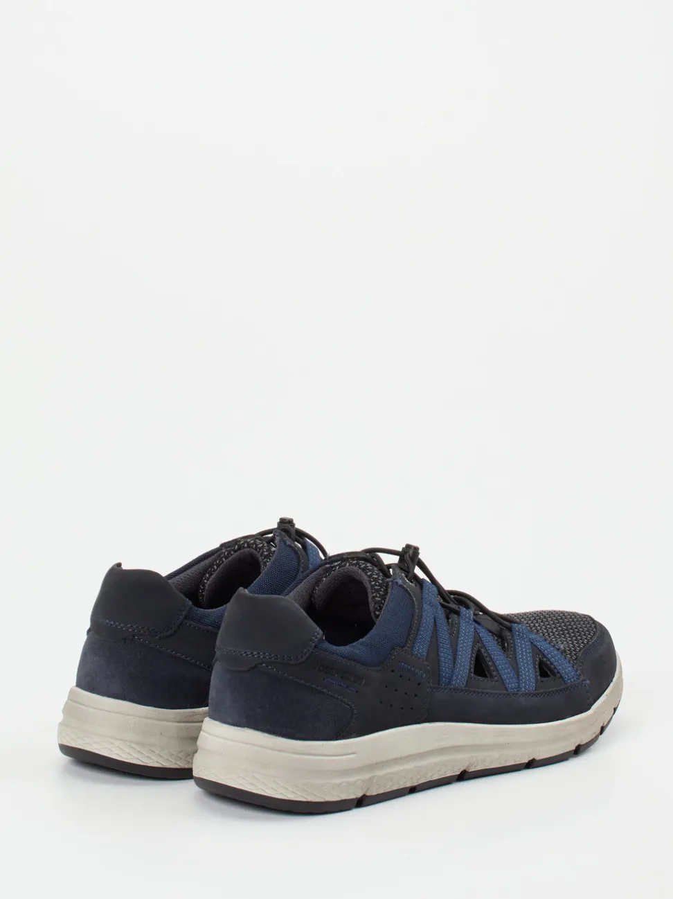 Josef Seibel – Komfort-Sneaker aus Mesh und Nubukleder blau