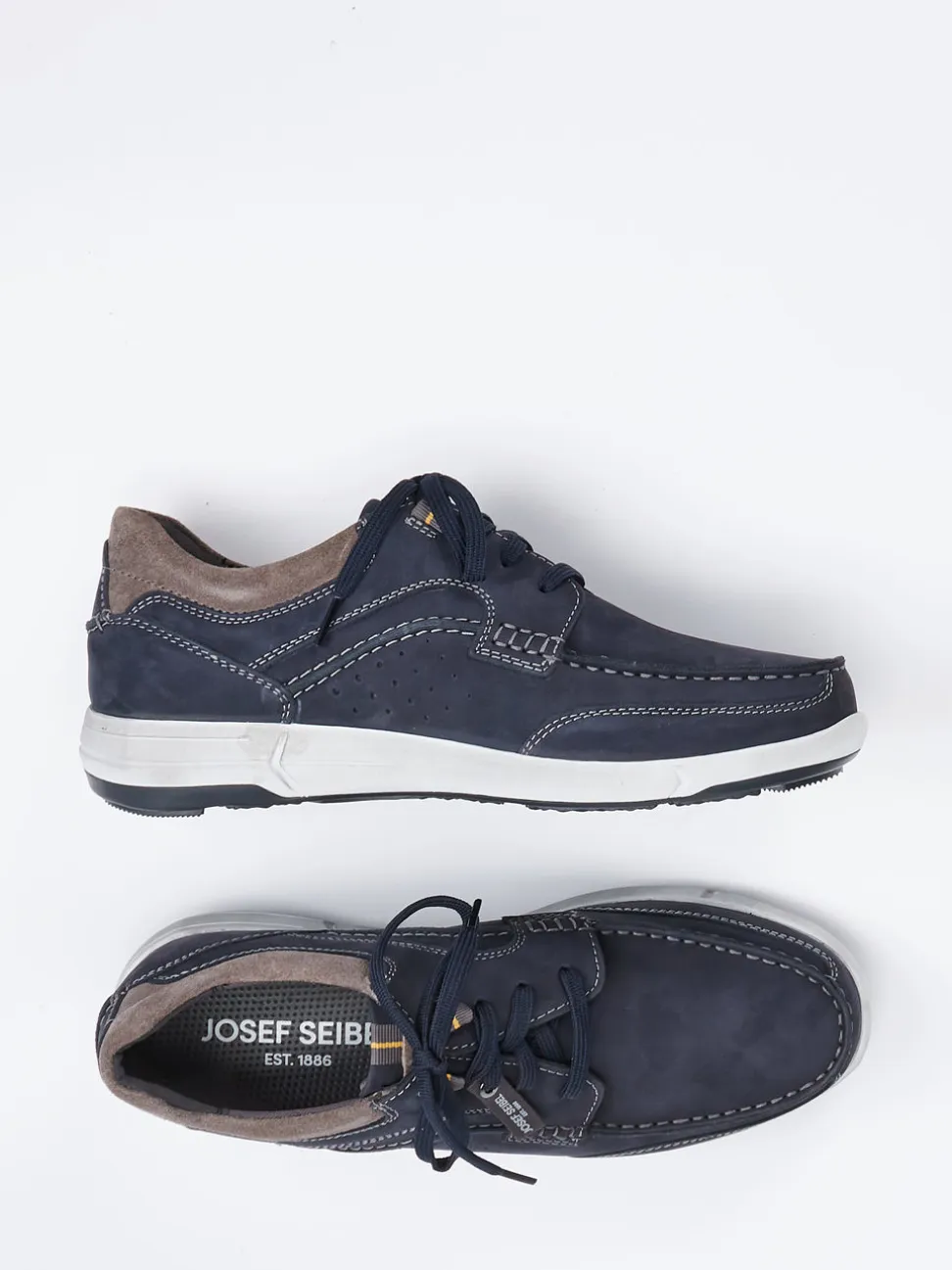 Josef Seibel – Komfort-Sneaker aus Nubukleder Dunkelblau