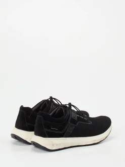 Josef Seibel – Komfort-Sneaker aus Mesh und Veloursleder Schwarz