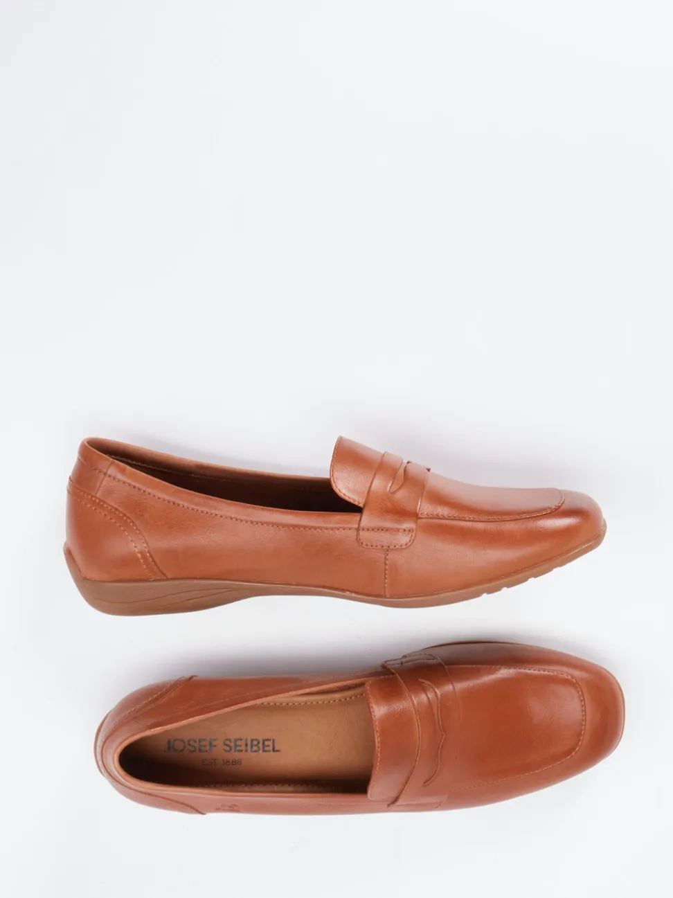 Josef Seibel – Loafer aus Kalbleder cognacbraun
