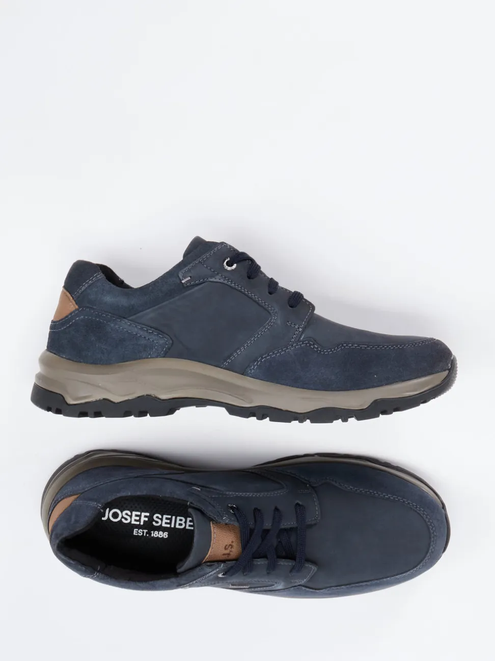 Josef Seibel – Outdoor-Schnürschuhe aus Nubukleder Blau