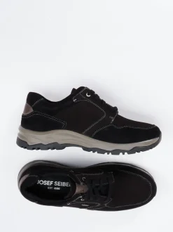 Josef Seibel – Outdoorschnürschuh aus Nubukleder schwarz