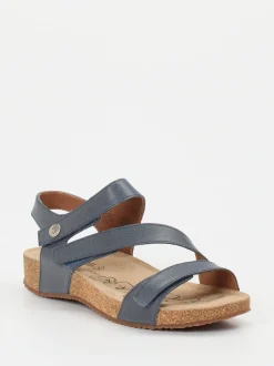 Josef Seibel – Sandalen aus Kalbleder stahlblau