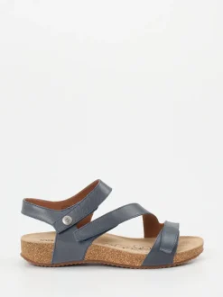 Josef Seibel – Sandalen aus Kalbleder stahlblau