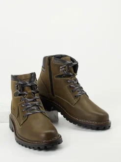 Josef Seibel – Schnürboots aus Fettleder olivbraun