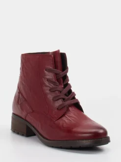 Josef Seibel – Schnürboots aus Kalbleder bordeauxrot