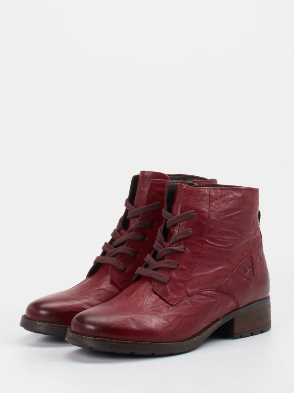 Josef Seibel – Schnürboots aus Kalbleder bordeauxrot