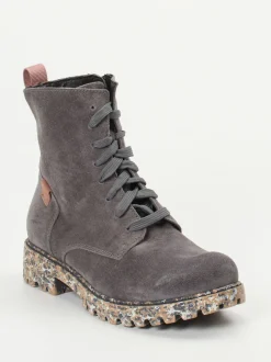 Josef Seibel – Schnürboots aus Veloursleder grau