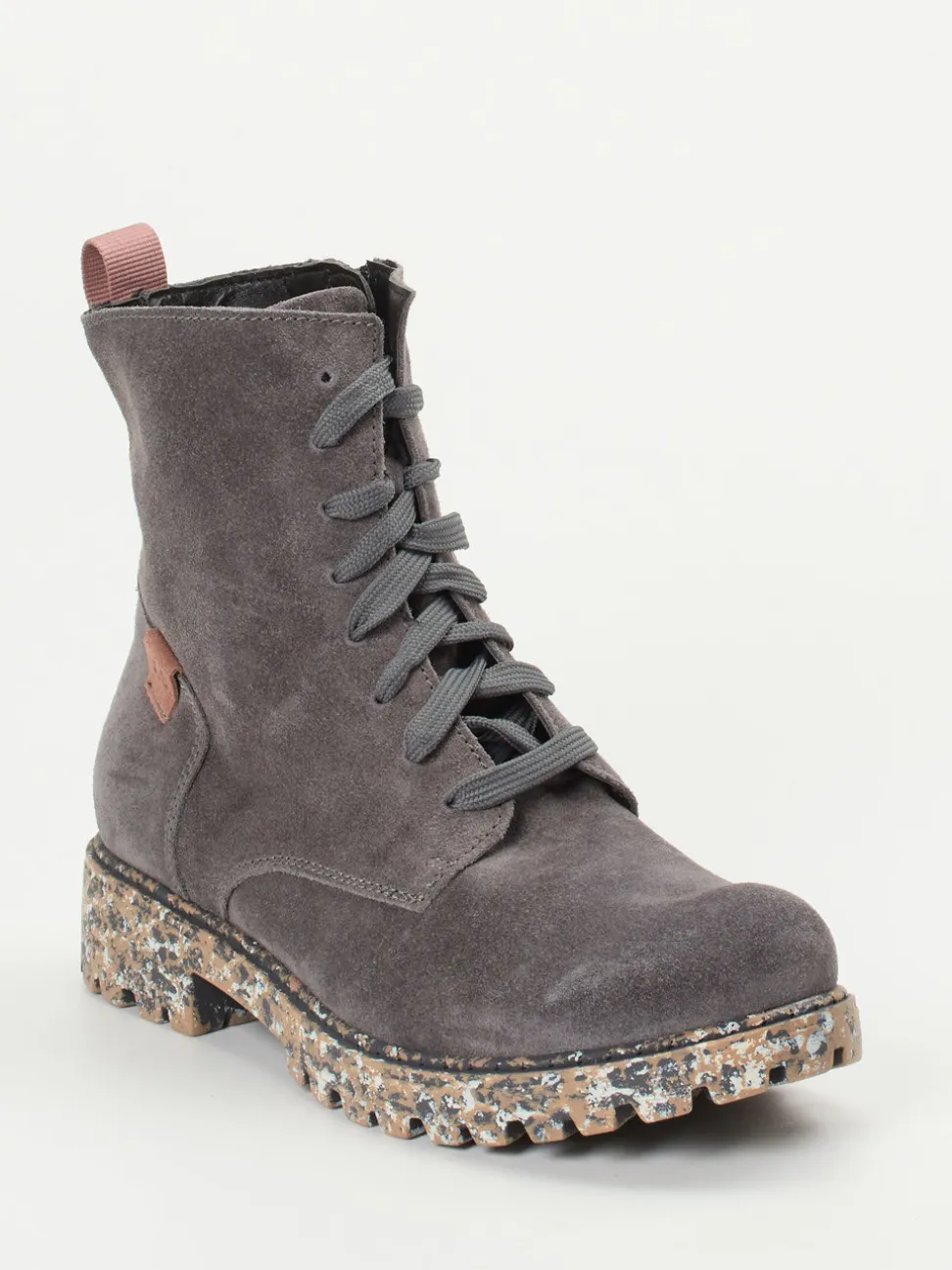 Josef Seibel – Schnürboots aus Veloursleder grau