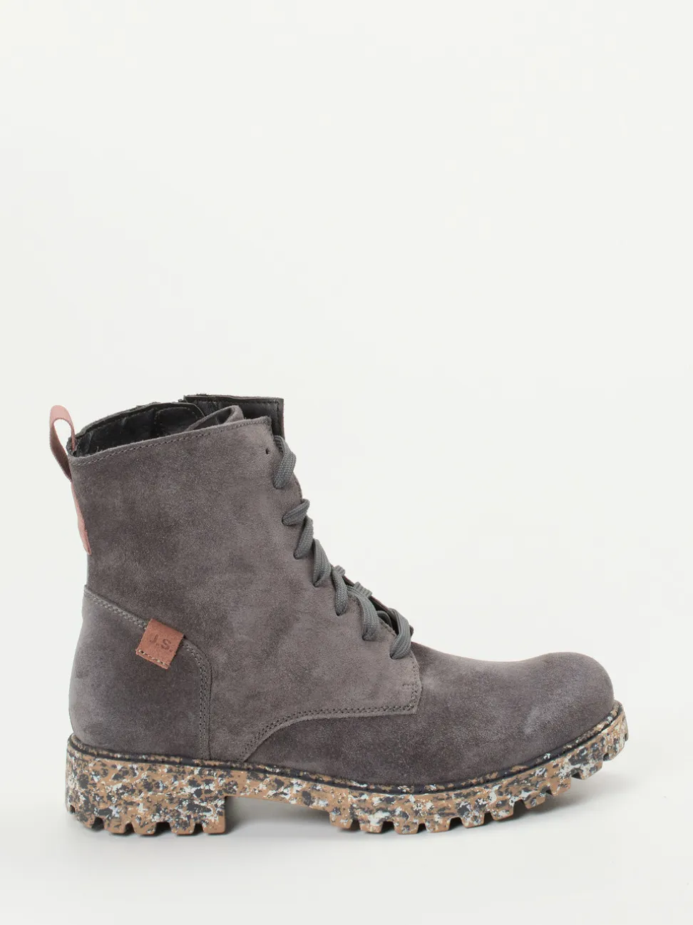 Josef Seibel – Schnürboots aus Veloursleder grau