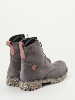 Josef Seibel – Schnürboots aus Veloursleder grau