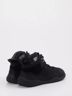 Josef Seibel – Schnürboots aus Veloursleder Schwarz