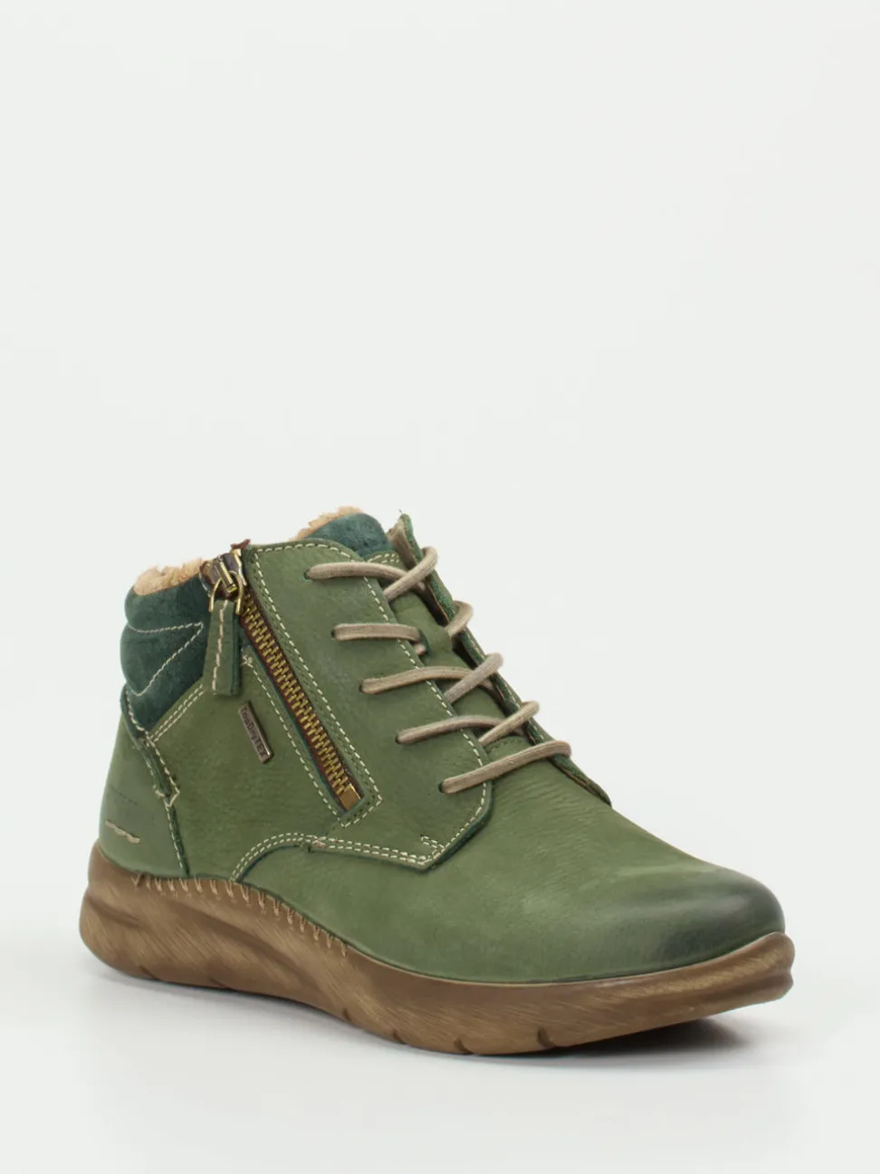 Josef Seibel – Schnürboots aus Veloursleder grün