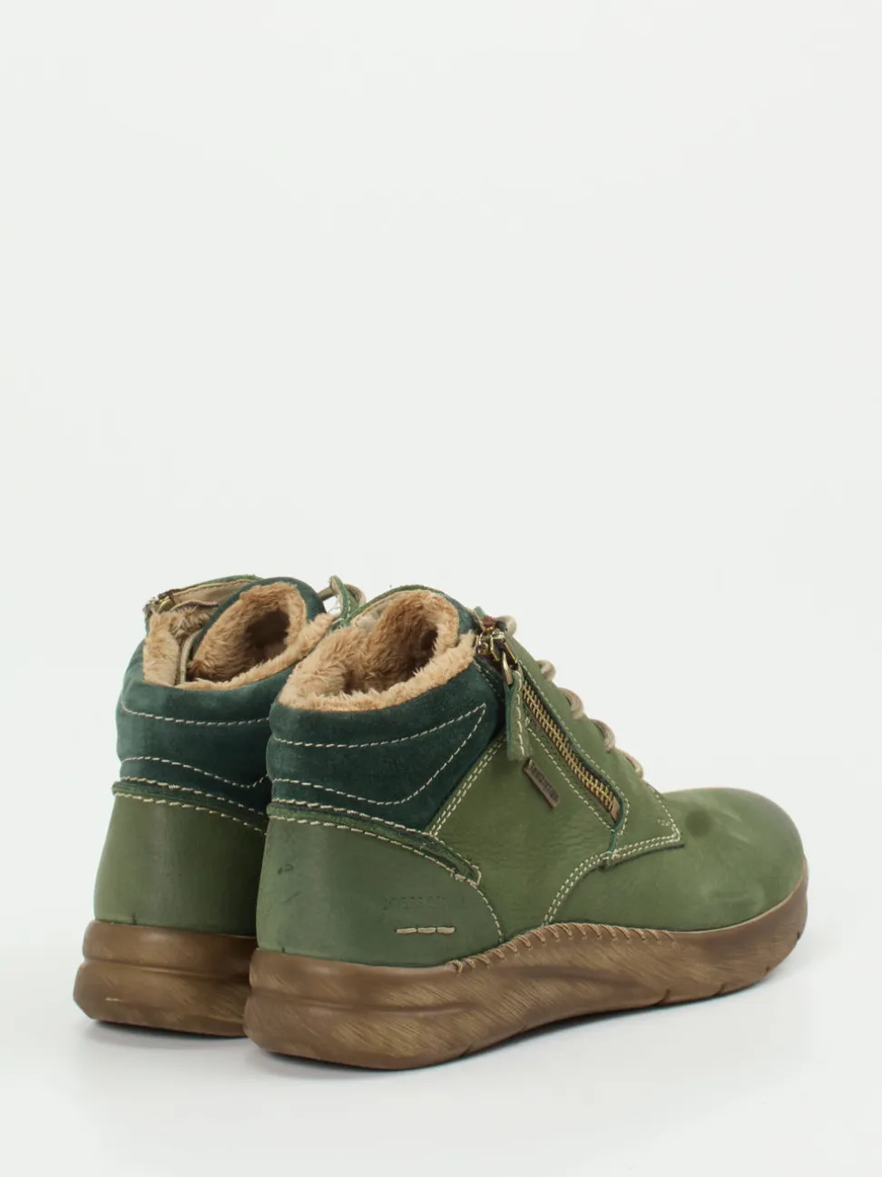 Josef Seibel – Schnürboots aus Veloursleder grün