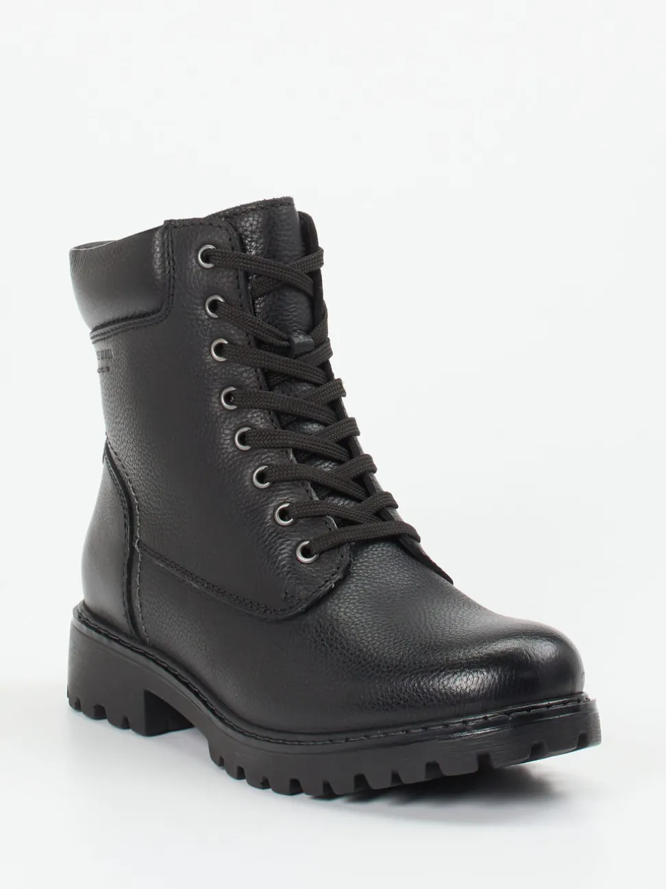 Josef Seibel – Schnürboots aus genarbtem Leder schwarz
