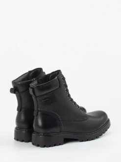 Josef Seibel – Schnürboots aus genarbtem Leder schwarz