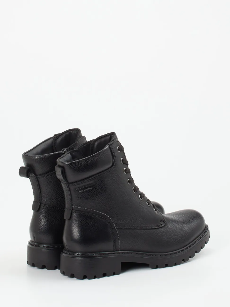 Josef Seibel – Schnürboots aus genarbtem Leder schwarz