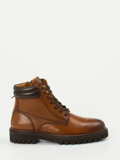 Josef Seibel – Schnürboots aus Kalbleder cognacbraun
