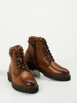 Josef Seibel – Schnürboots aus Kalbleder cognacbraun