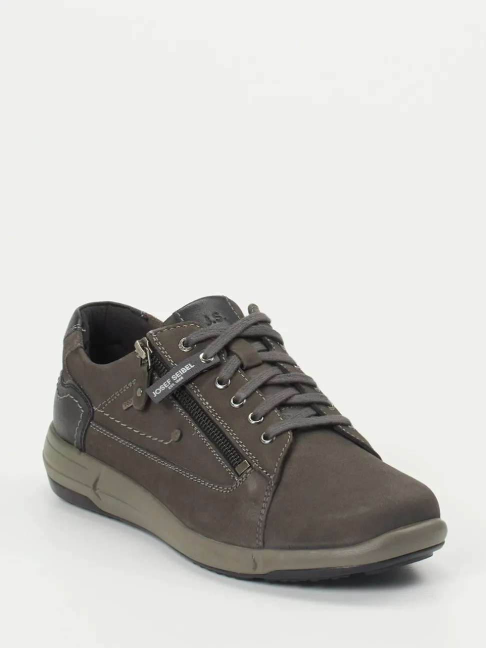 Josef Seibel – Schnürschuh aus Nubukleder grau
