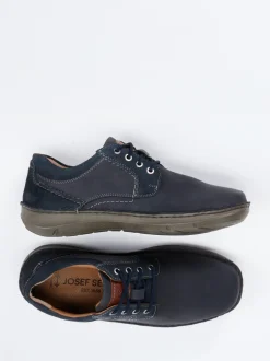 Josef Seibel – Schnürschuh aus Nubukleder blau