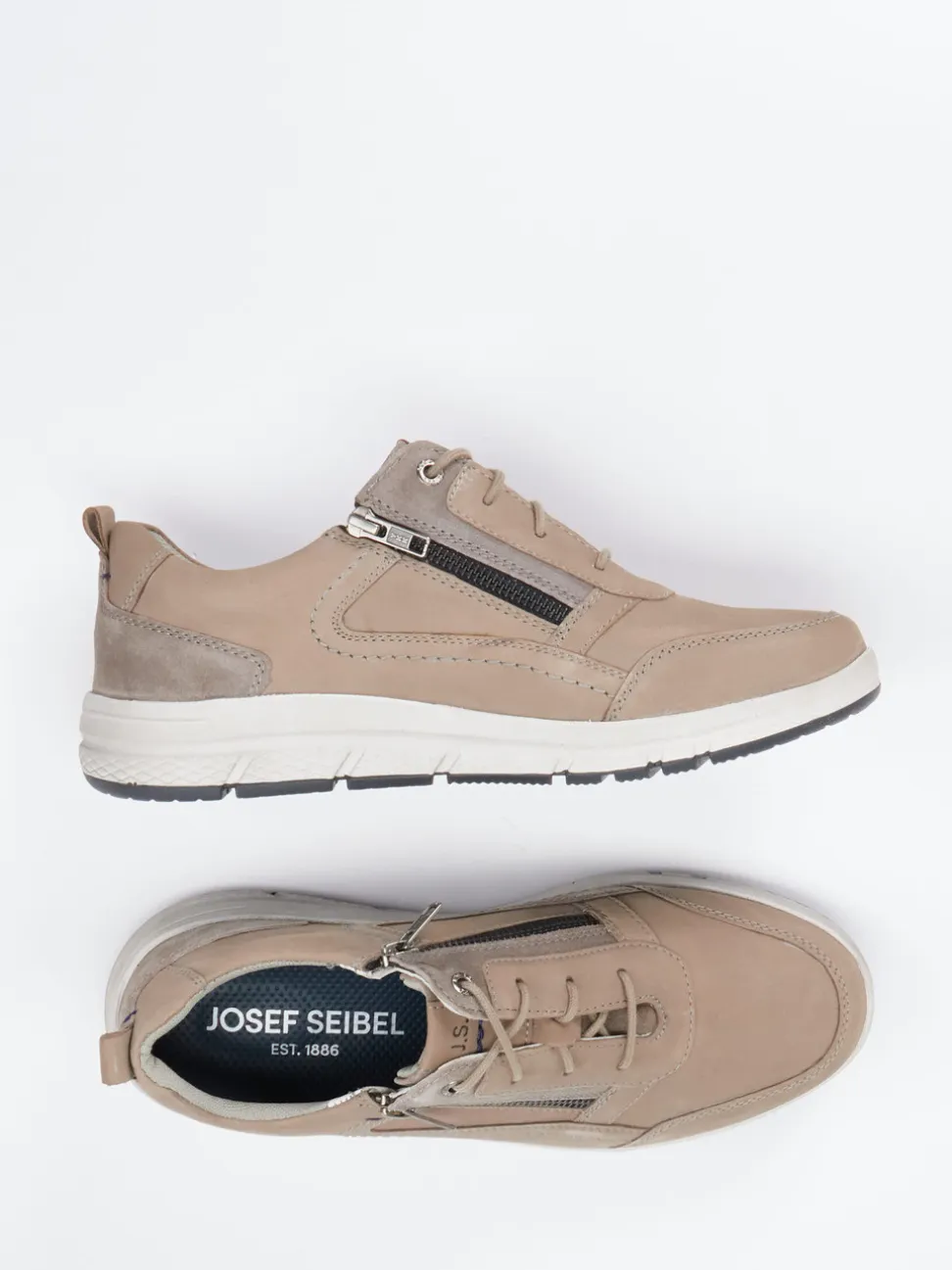 Josef Seibel – Schnürschuh aus Nubukleder Taupe