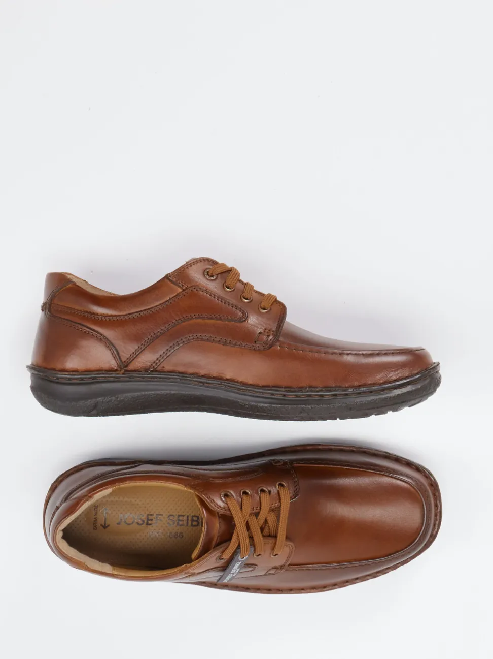 Josef Seibel – Schnürschuh aus Kalbleder Braun