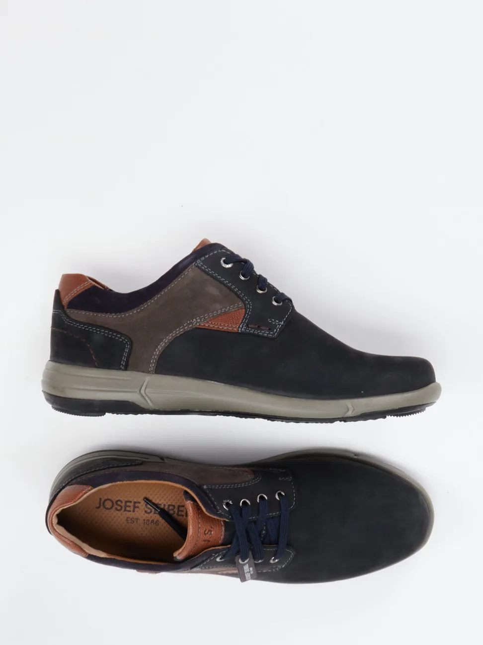 Josef Seibel – Schnürschuh aus Nubukleder Blau