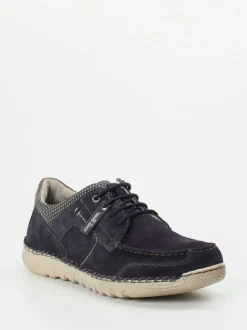 Josef Seibel – Schnürschuh aus Veloursleder Dunkelblau