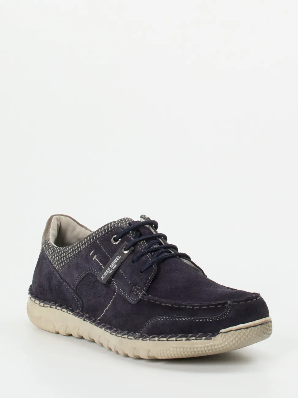 Josef Seibel – Schnürschuh aus Veloursleder Dunkelblau