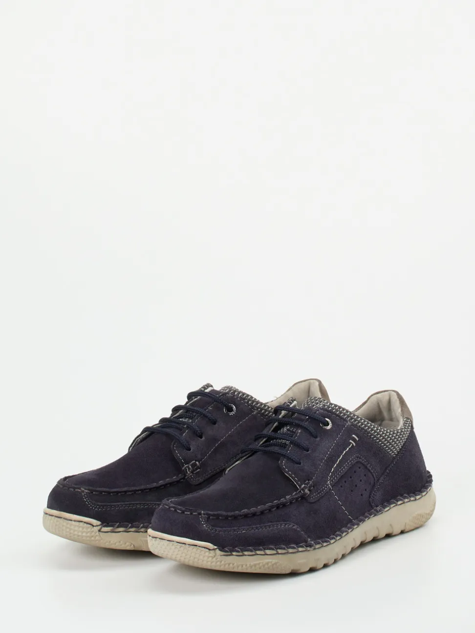 Josef Seibel – Schnürschuh aus Veloursleder Dunkelblau