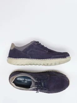 Josef Seibel – Schnürschuh aus Veloursleder Dunkelblau