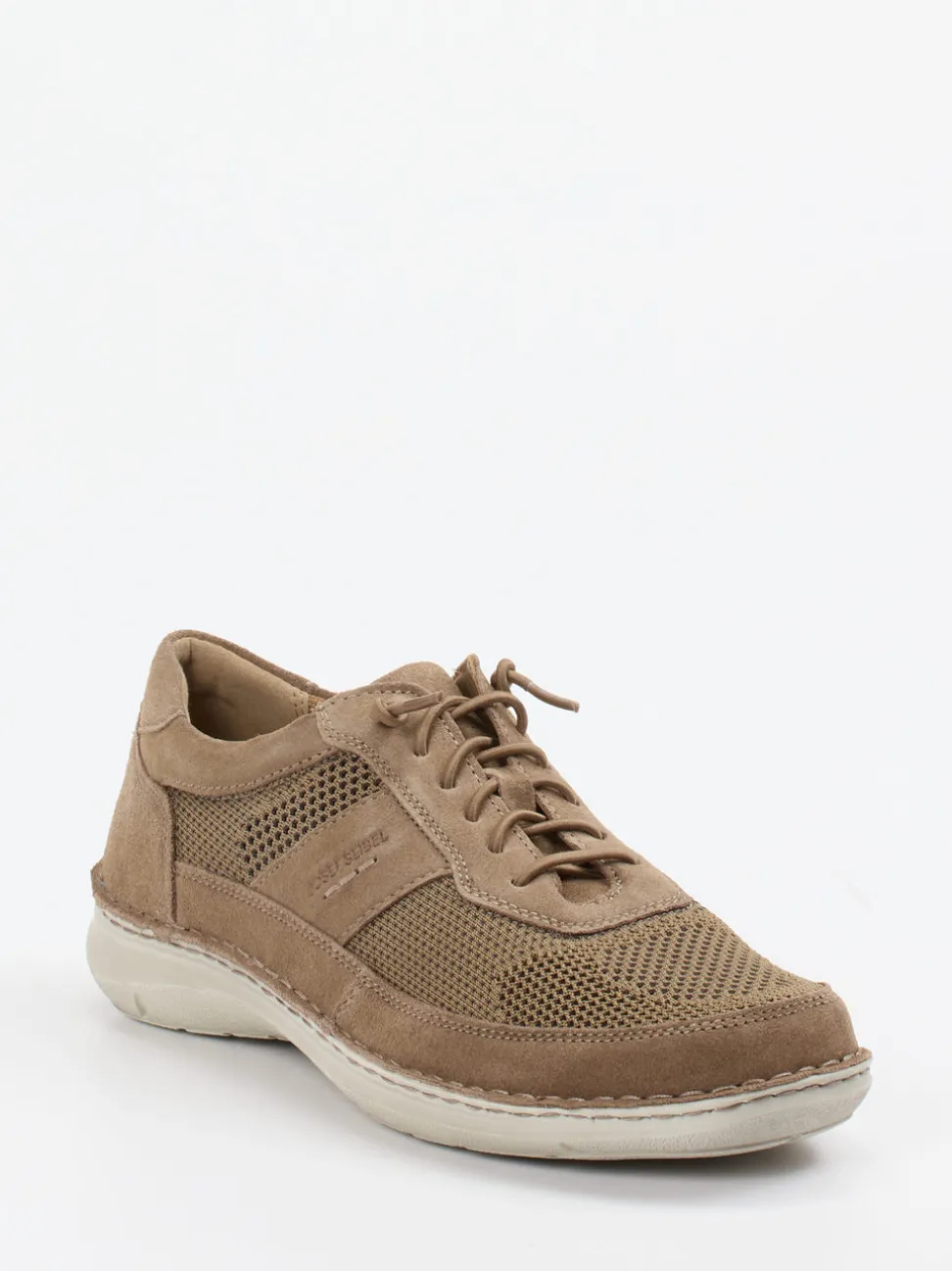 Josef Seibel – Schnürschuh aus Veloursleder sandbeige