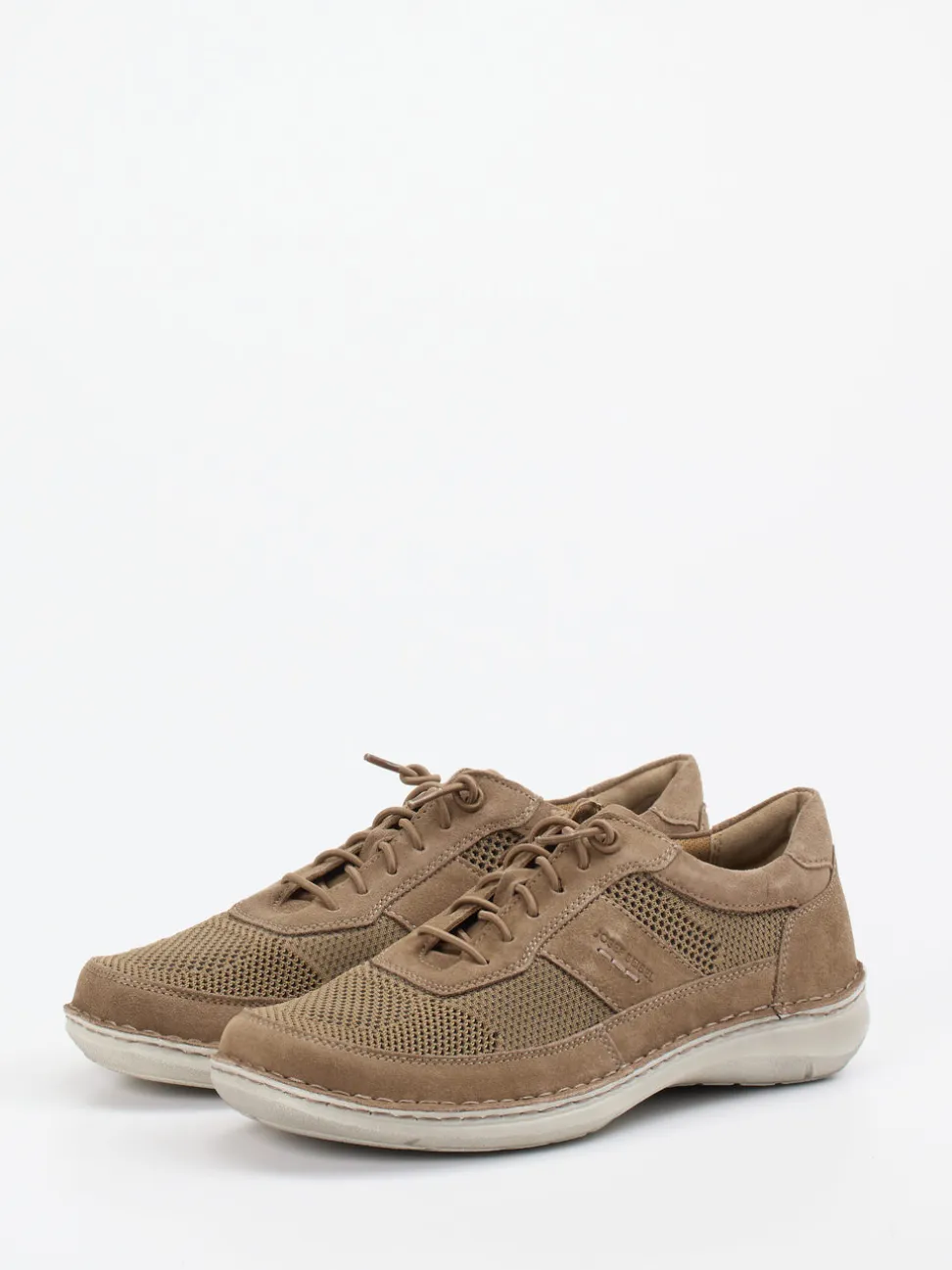 Josef Seibel – Schnürschuh aus Veloursleder sandbeige