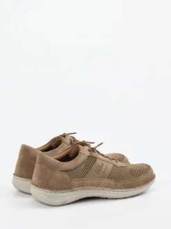 Josef Seibel – Schnürschuh aus Veloursleder sandbeige