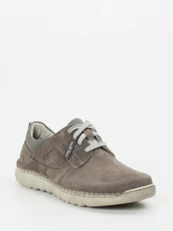 Josef Seibel – Schnürschuh aus Veloursleder taupe