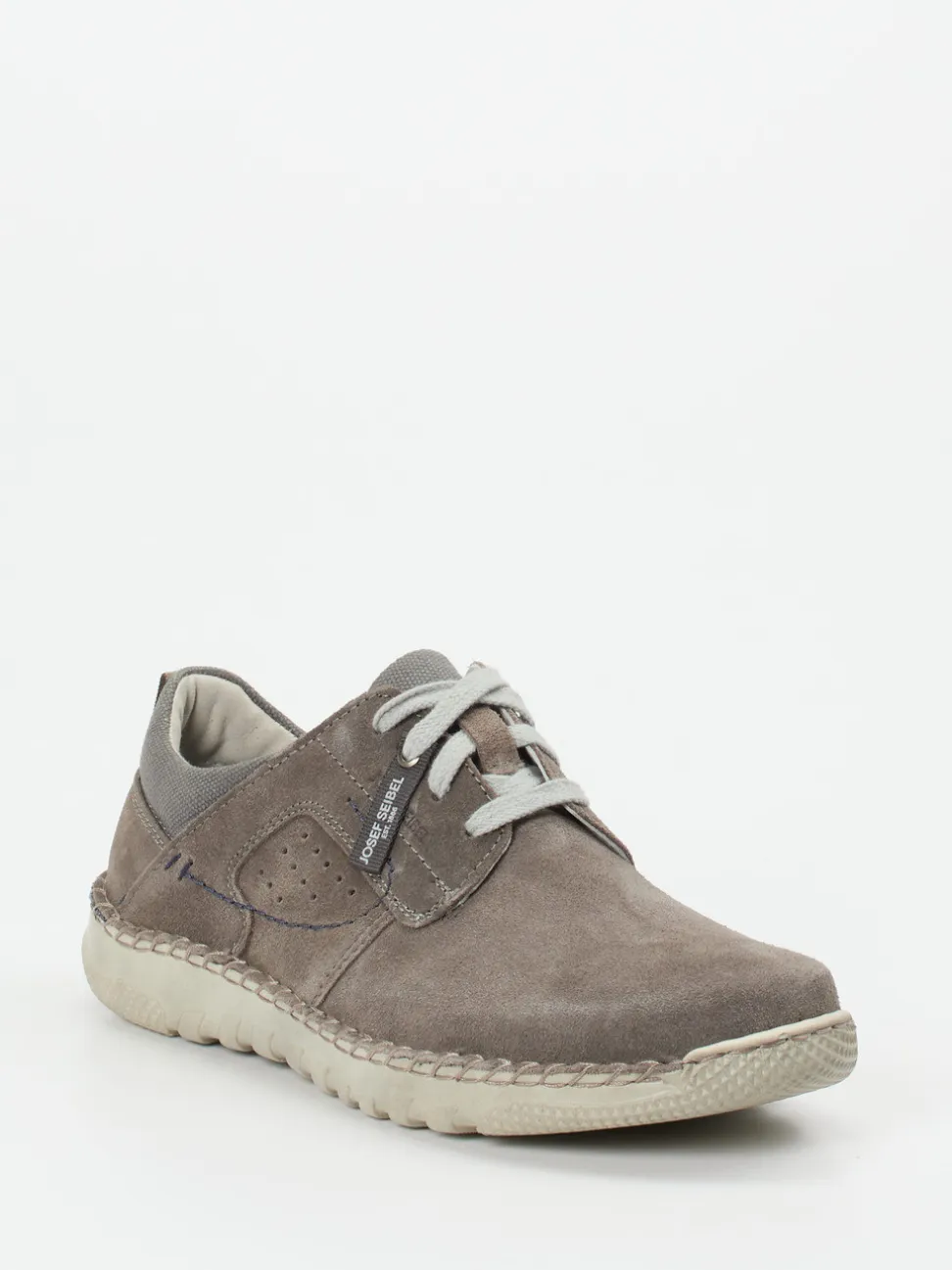 Josef Seibel – Schnürschuh aus Veloursleder taupe
