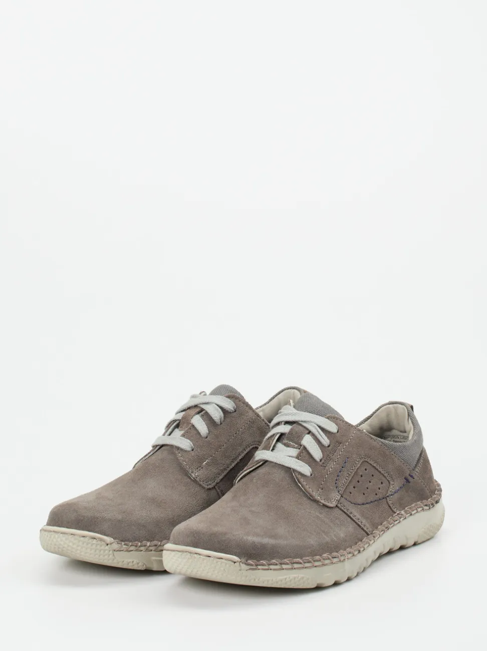 Josef Seibel – Schnürschuh aus Veloursleder taupe