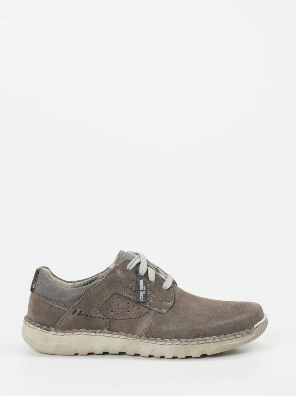 Josef Seibel – Schnürschuh aus Veloursleder taupe
