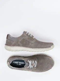 Josef Seibel – Schnürschuh aus Veloursleder taupe