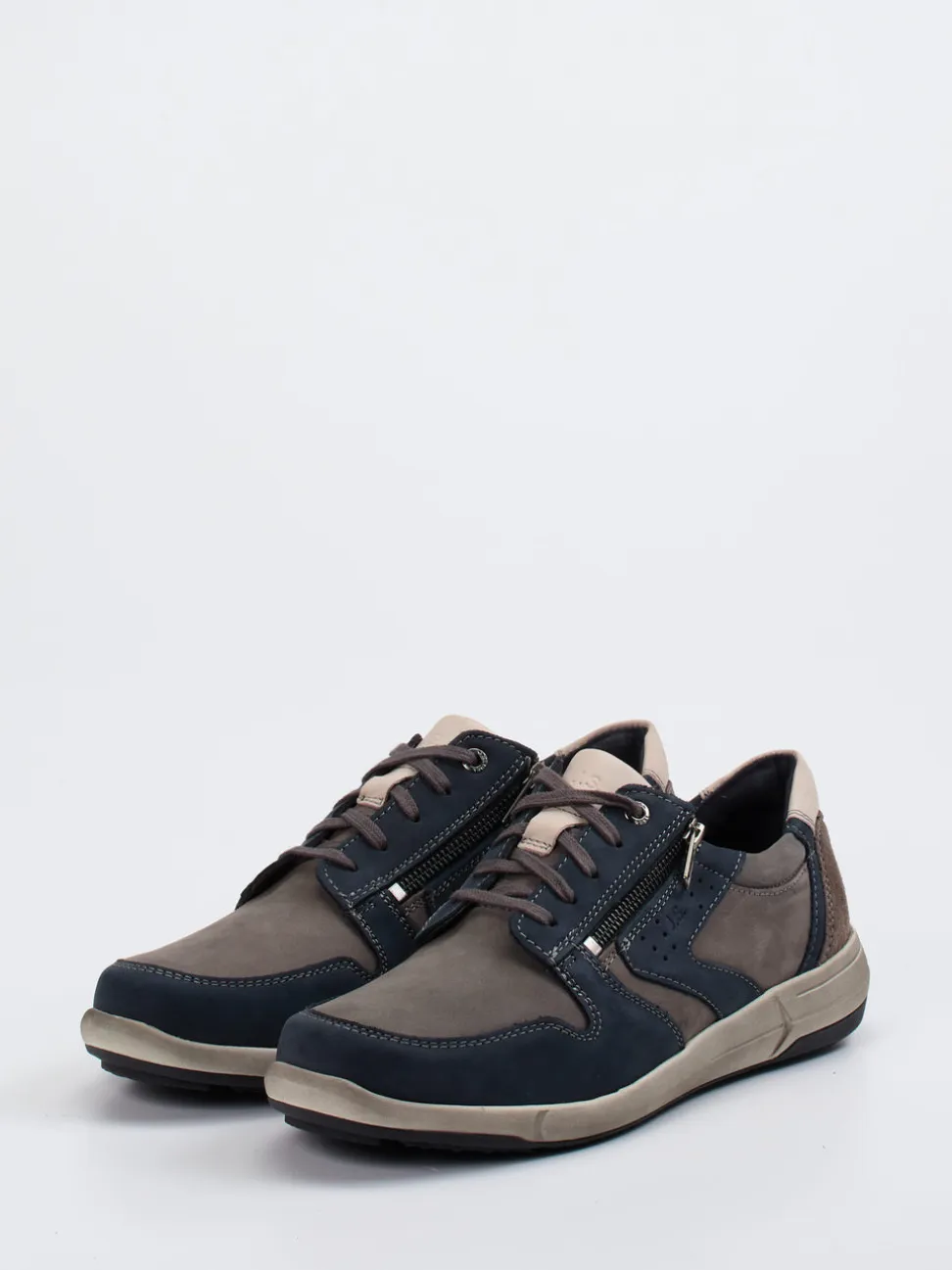 Josef Seibel – Schnürschuhe aus Nubukleder grau