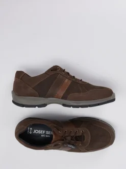 Josef Seibel – Schnürschuhe aus Nubukleder braun