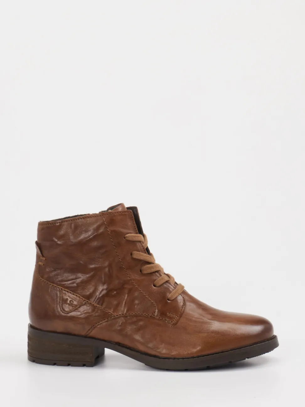 Josef Seibel – Schnürstiefelette aus Kalbleder mittelbraun