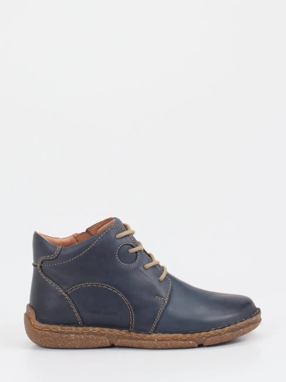 Josef Seibel – Schnürstiefeletten aus Kalbleder Dunkelblau