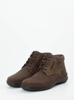 Josef Seibel – Schnürstiefeletten aus Nubukleder braun