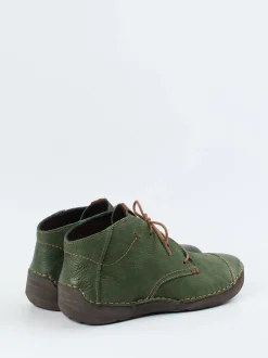 Josef Seibel – Schnürstiefelette aus Nubukleder grün