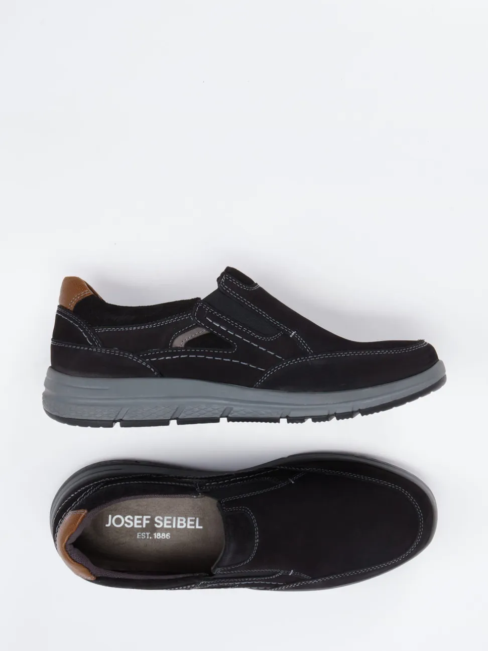 Josef Seibel – Slipper aus Nubukleder schwarz