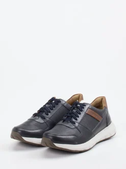 Josef Seibel – Sneaker aus Leder und Mesh dunkelblau