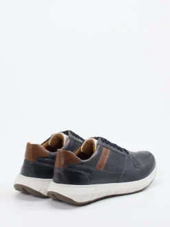 Josef Seibel – Sneaker aus Leder und Mesh dunkelblau