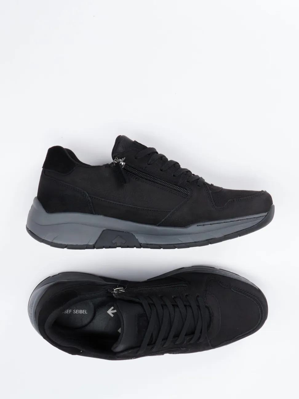 Josef Seibel – Sneaker aus Nubukleder Schwarz